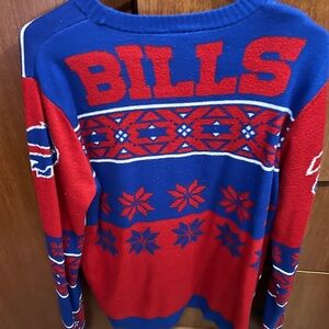 NFL Buffalo Bills Red and Blue Crewneck Sweater
